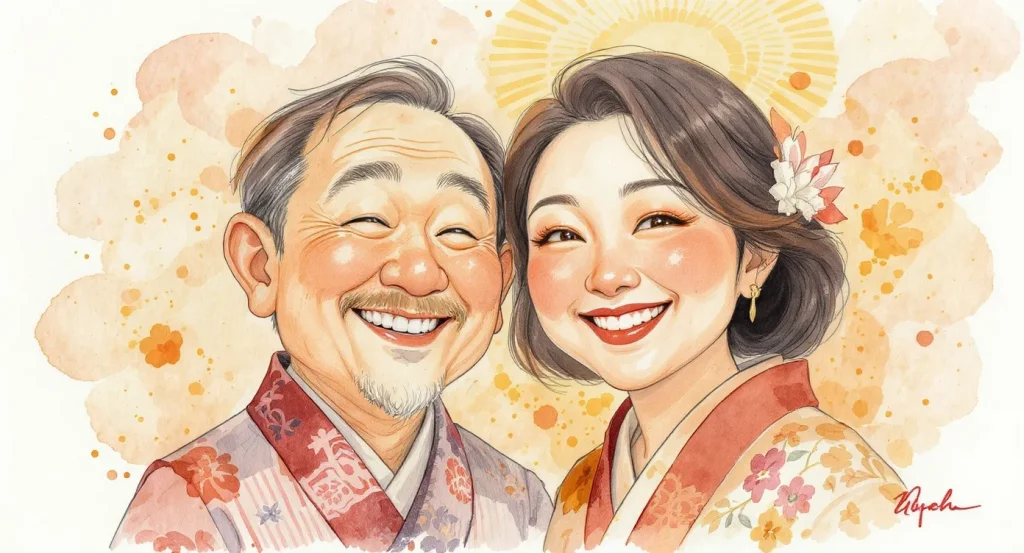 金婚式プレゼント 変わり種 似顔絵